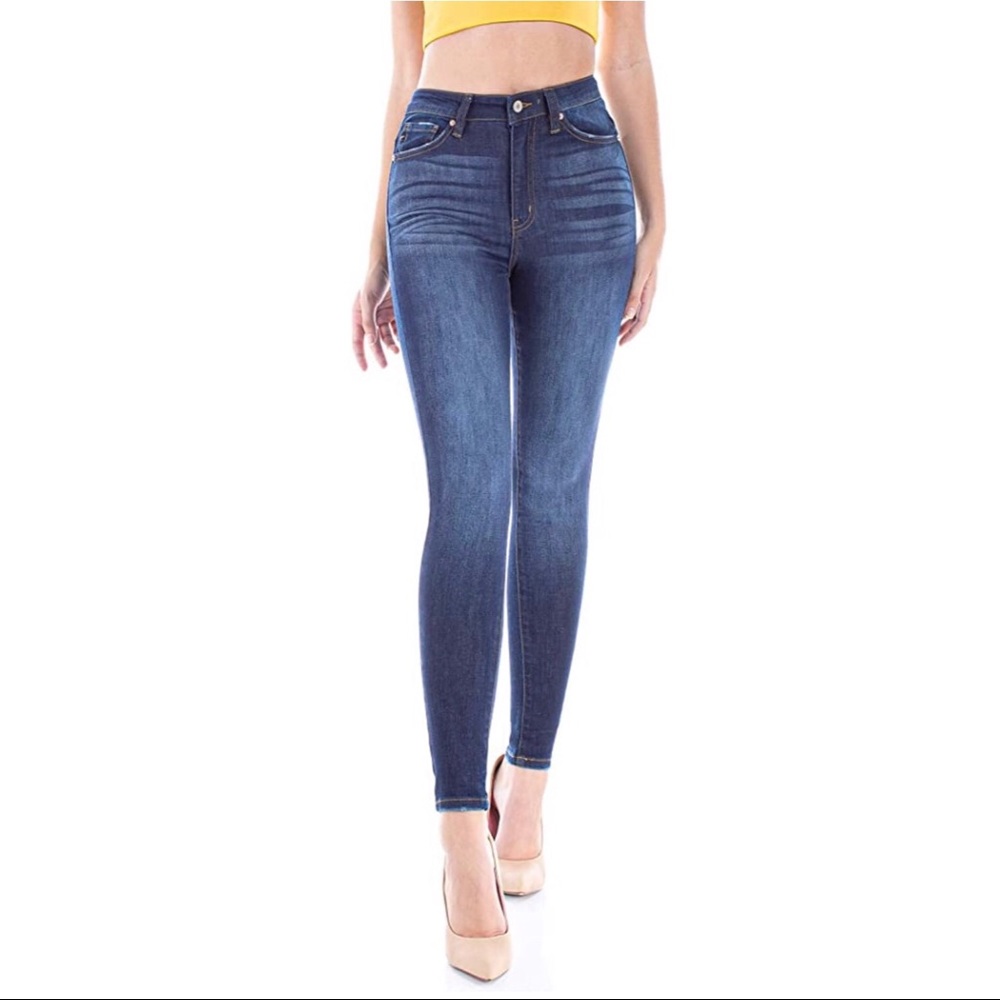 EUC KanCan Dark Wash High Waist Jeans